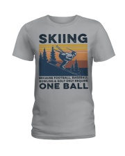 Skiing - Man one ball Ladies T-Shirt tile