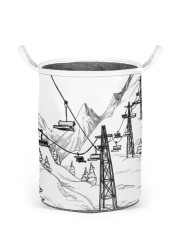Skiing laundry basket 1-1 Laundry Basket - Small front