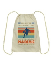 Basketball - Just be on basketball court Drawstring Bag tile