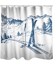 Skiing - shower curtain 1 Shower Curtain front