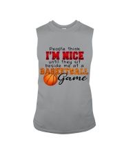 Basketball - I'm nice till sit beside me Sleeveless Tee tile