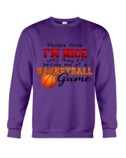 Basketball - I'm nice till sit beside me Crewneck Sweatshirt tile