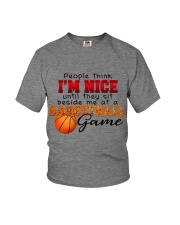 Basketball - I'm nice till sit beside me Youth T-Shirt tile