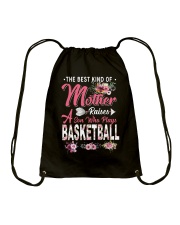 Mother raises a son plays basketball Drawstring Bag tile