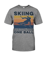 Skiing - Girl one ball Premium Fit Mens Tee tile