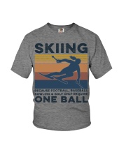Skiing - Girl one ball Youth T-Shirt tile