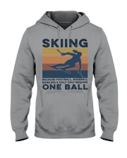 Skiing - Girl one ball Hooded Sweatshirt tile