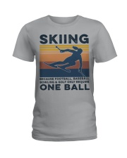 Skiing - Girl one ball Ladies T-Shirt tile