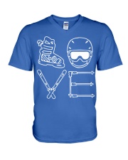 Skiing 16 V-Neck T-Shirt tile