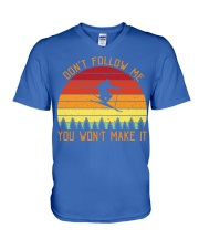 Skiing 9 V-Neck T-Shirt tile