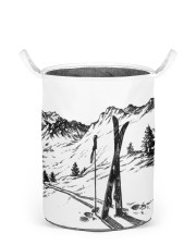 Skiing laundry basket 2 Laundry Basket - Small back