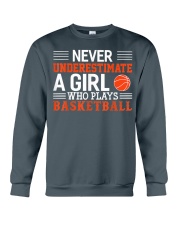Basketball - Never underestimate agirl Crewneck Sweatshirt tile
