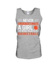 Basketball - Never underestimate agirl Unisex Tank tile