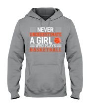 Basketball - Never underestimate agirl Hooded Sweatshirt tile