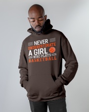 Basketball - Never underestimate agirl Hooded Sweatshirt apparel-hooded-sweatshirt-lifestyle-front-09