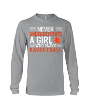Basketball - Never underestimate agirl Long Sleeve Tee tile