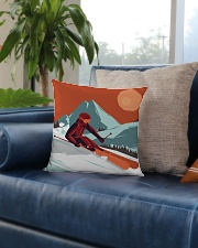 Skiing - Pillow 5 Square Pillowcase aos-pillow-square-front-lifestyle-02