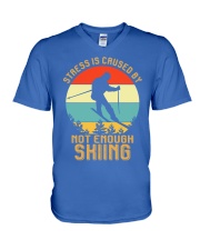 Skiing 22 V-Neck T-Shirt tile