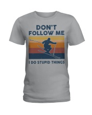Skiing 18 Ladies T-Shirt tile