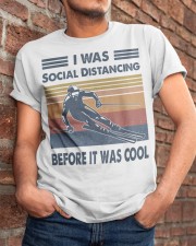 Skiing - i was social distancing before it cool Classic T-Shirt apparel-classic-tshirt-lifestyle-26