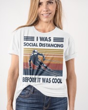 Skiing - i was social distancing before it cool Classic T-Shirt apparel-classic-tshirt-lifestyle-front-101
