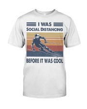 Skiing - i was social distancing before it cool Classic T-Shirt front