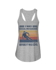 Skiing - i was social distancing before it cool Ladies Flowy Tank tile