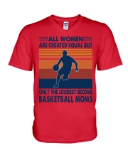 Only the loudest become basketball moms V-Neck T-Shirt tile