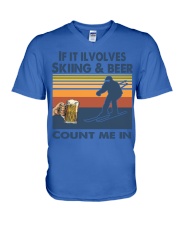 Skiing 38 V-Neck T-Shirt tile