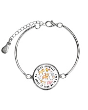 Vegan shirt dear animals im sorry Metallic Circle Bracelet thumbnail