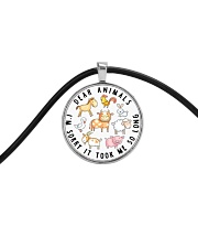 Vegan shirt dear animals im sorry Cord Circle Necklace thumbnail