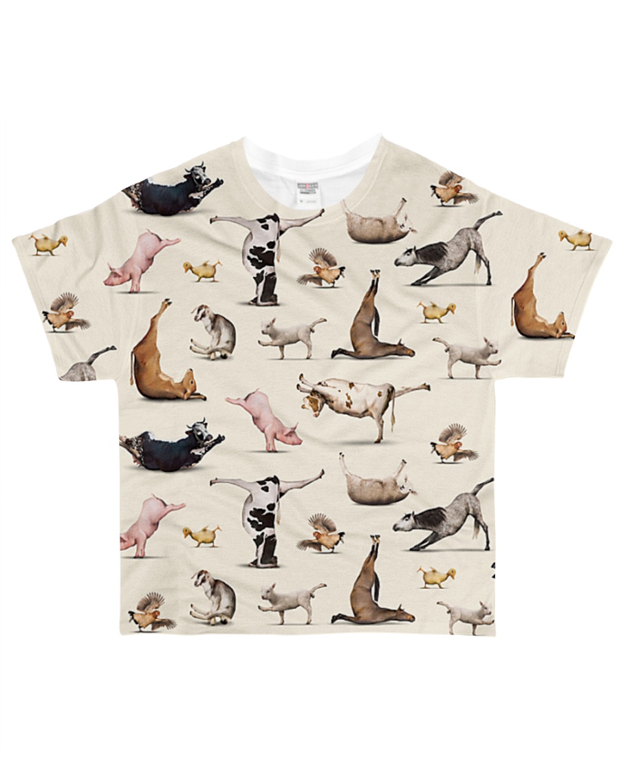 Vegan animal yoga veganism vegetarian All-over T-Shirt