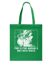 Vegan animal right fur is for animals rabbit Tote Bag thumbnail