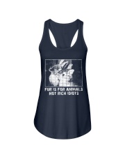 Vegan animal right fur is for animals rabbit Ladies Flowy Tank thumbnail