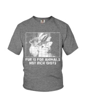 Vegan animal right fur is for animals rabbit Youth T-Shirt thumbnail
