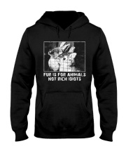 Vegan animal right fur is for animals rabbit Hooded Sweatshirt thumbnail