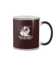 Vegan animal right fur is for animals rabbit Color Changing Mug thumbnail