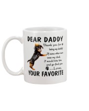 dachshund black mug Mug back