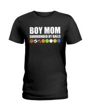 Boy mom surrounded by balls Ladies T-Shirt thumbnail