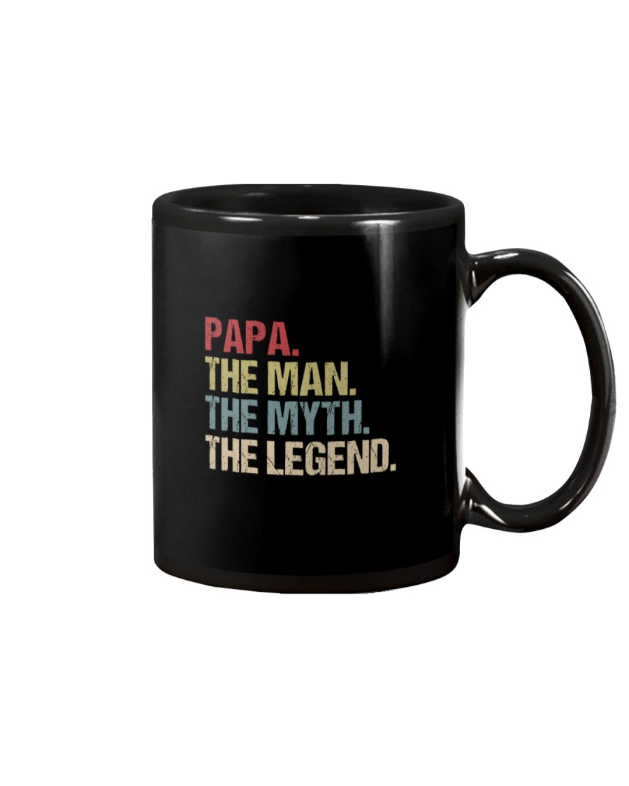 Papa Man Myth Legend Shirt For Mens Dad Father Mug
