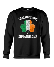 Time For Some Shenanigans Funny Patricks Day Crewneck Sweatshirt thumbnail