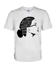 RBG Fight For The Things You Care About V-Neck T-Shirt thumbnail