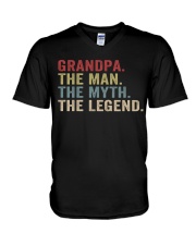 Grandpa The Man The Myth The Legend V-Neck T-Shirt thumbnail