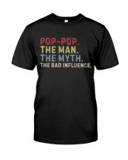 Funny Pop-pop Man Myth Bad Influence Premium Fit Mens Tee thumbnail