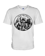 I Eat People Bear Camping Hiking V-Neck T-Shirt thumbnail