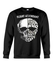 flight attendant a person who solve shit you can't Crewneck Sweatshirt thumbnail