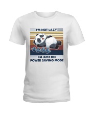 Bear I'm not lazy I'm just on power saving mode Ladies T-Shirt tile