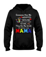 Autism Wrapped Around Their Little Finger Hooded Sweatshirt thumbnail
