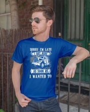 Trucker Sorry I'm late Classic T-Shirt lifestyle-mens-crewneck-front-2