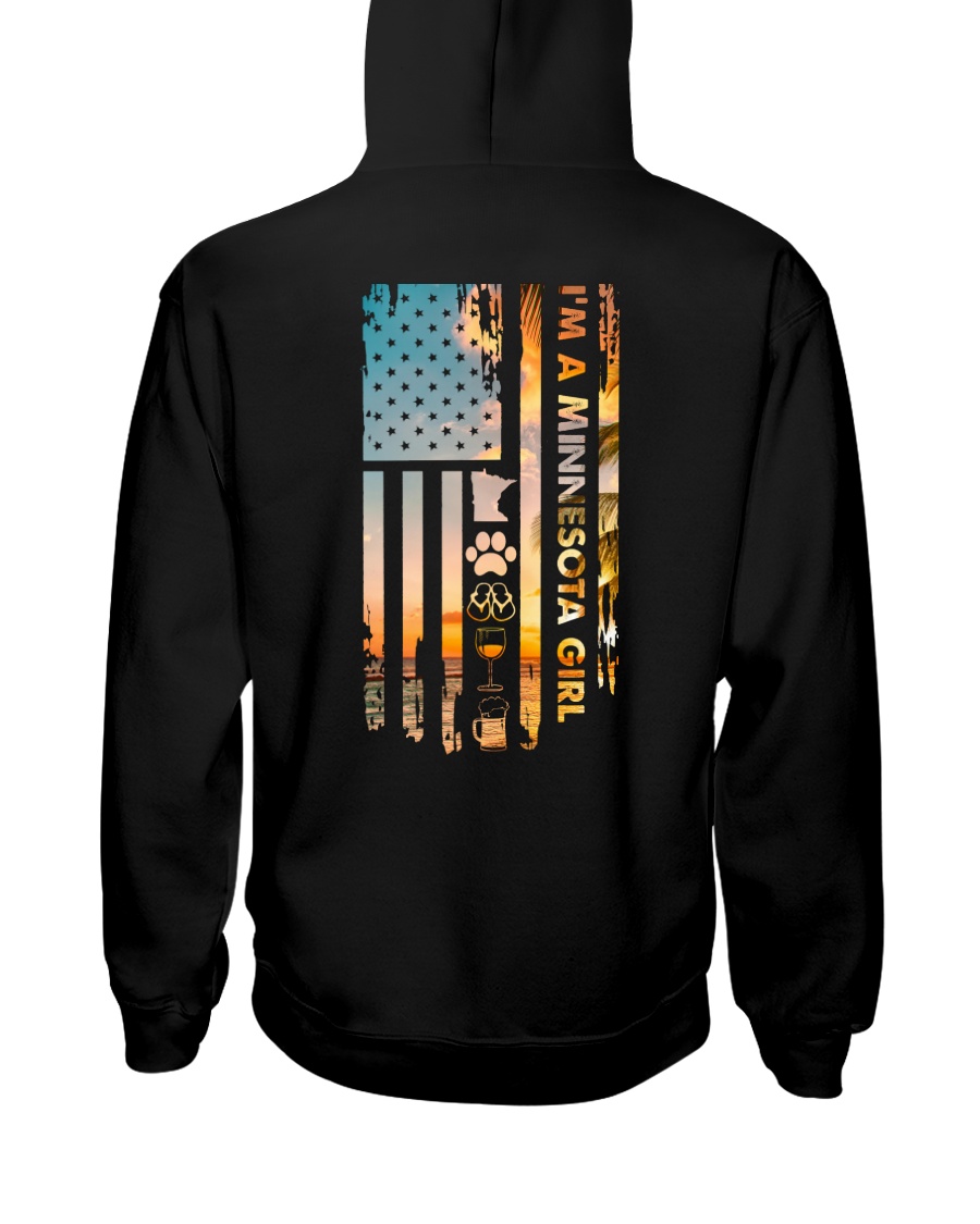 Minnesota USA Flag beer PT Hooded Sweatshirt
